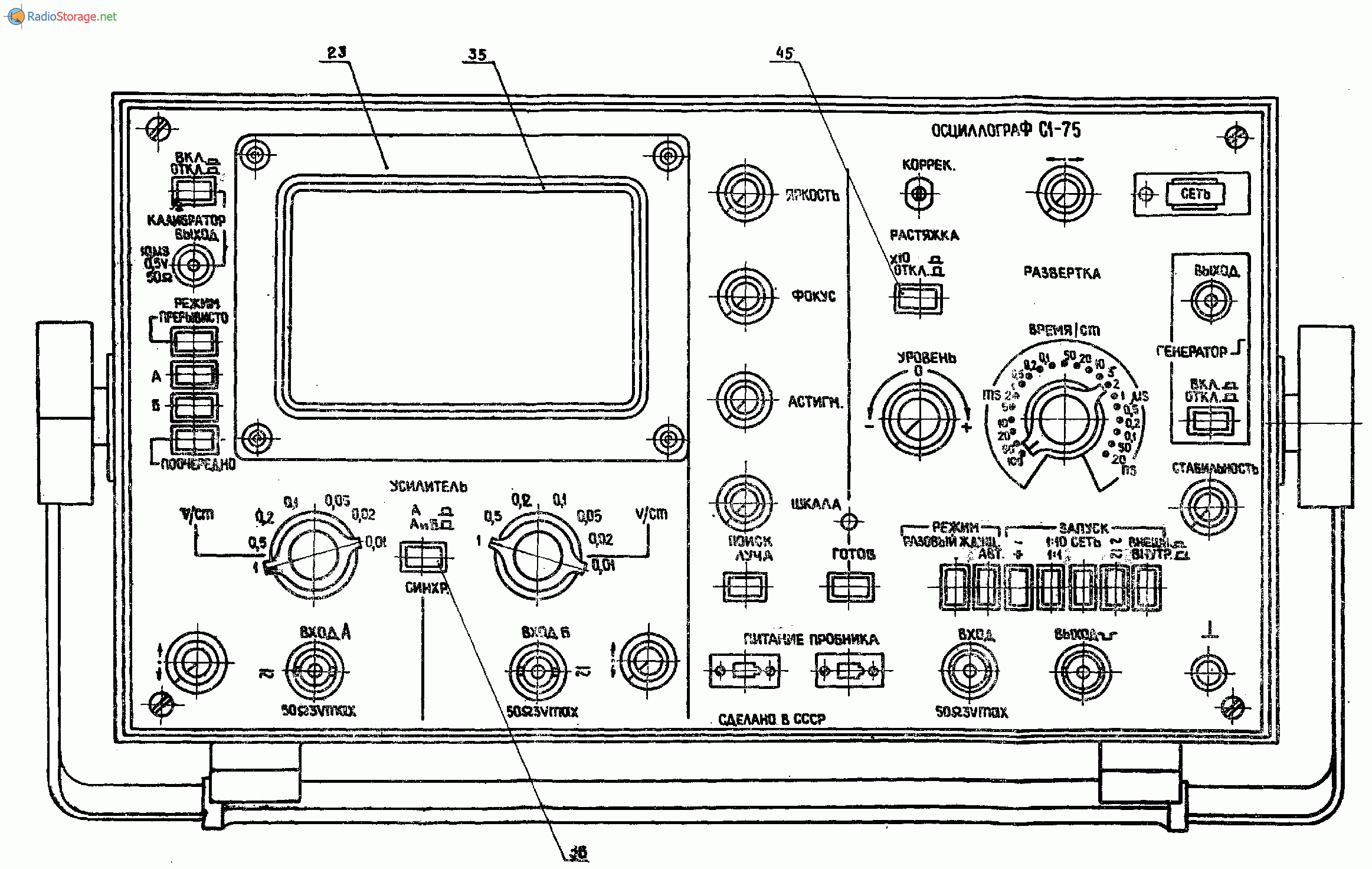 осциллограф с1-74 схема